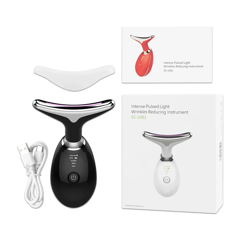 USB Face Massager with EMS & Photon Therapy – Facial Lifting and Neck Tightening Device