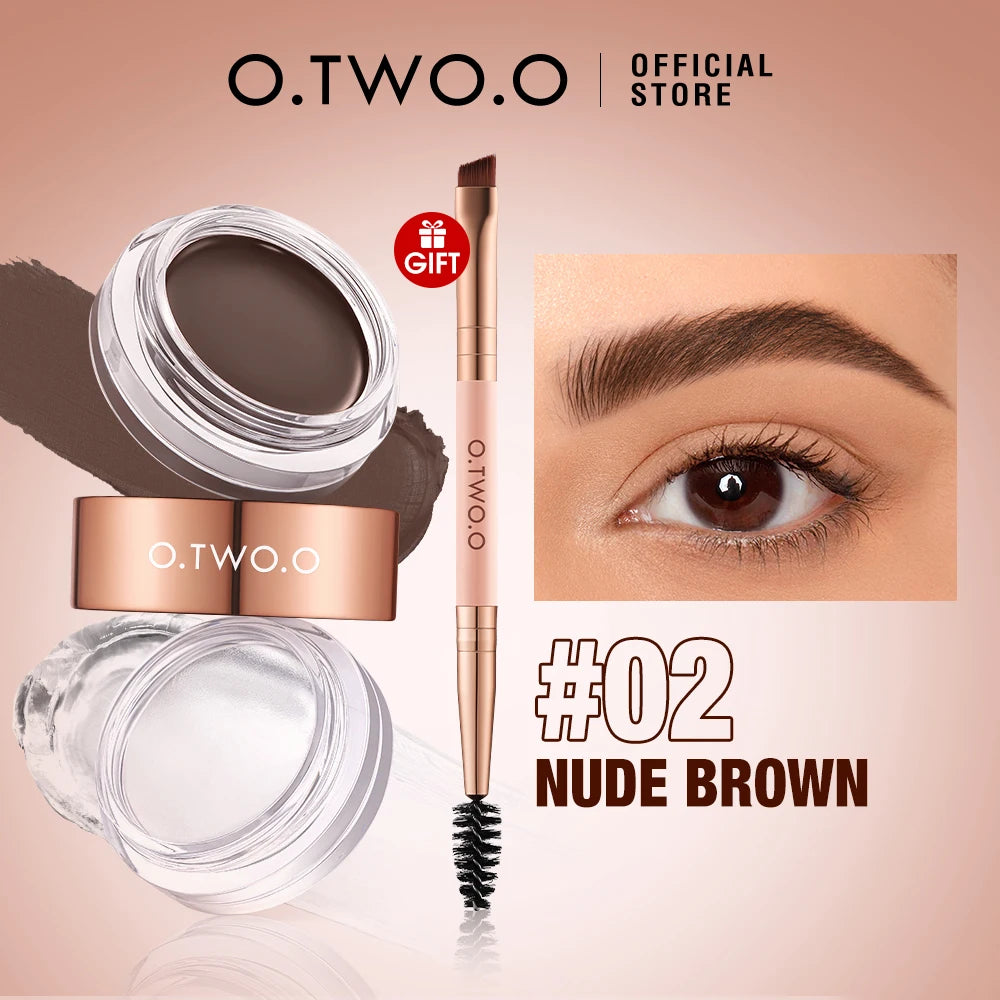 2-in-1 Eyebrow Pomade & Gel – Creamy Texture, Waterproof & Long-Lasting Finish
