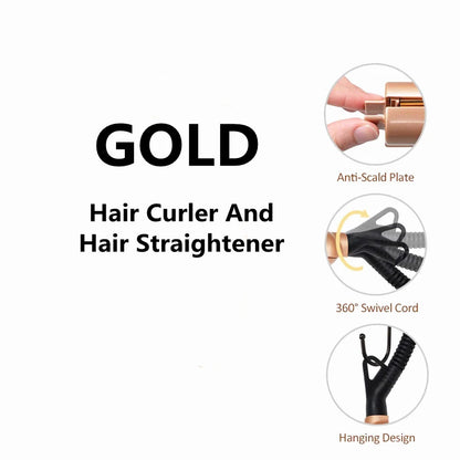 2-in-1 Hair Curler & Straightener