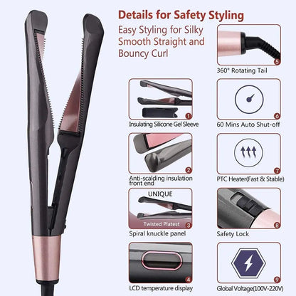 2-in-1 Hair Curler & Straightener