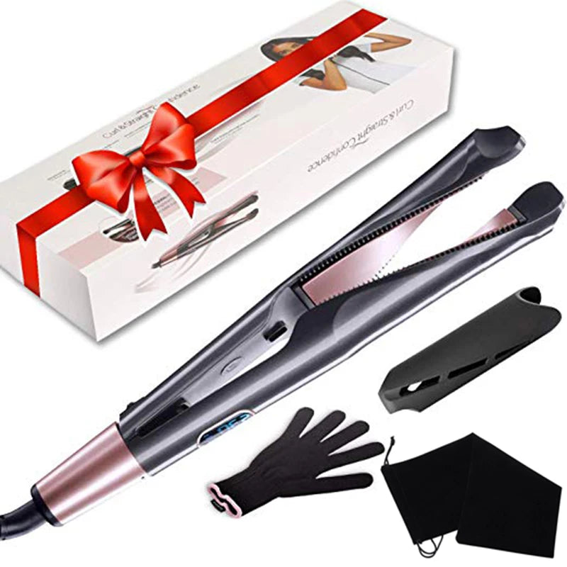 2-in-1 Hair Curler & Straightener