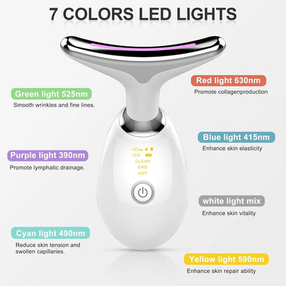 USB Face Massager with EMS & Photon Therapy – Facial Lifting and Neck Tightening Device