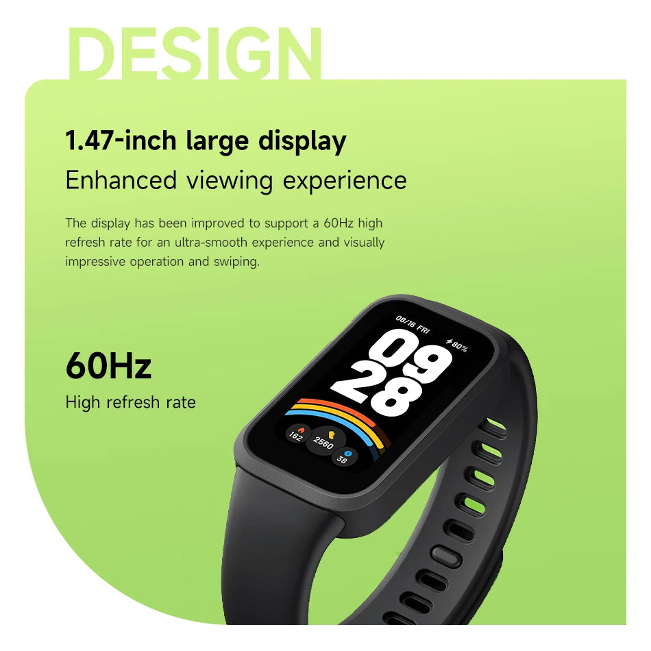 Xiaomi Mi Band 9 Active 1.47'' 60Hz TFT Display Health Monitoring