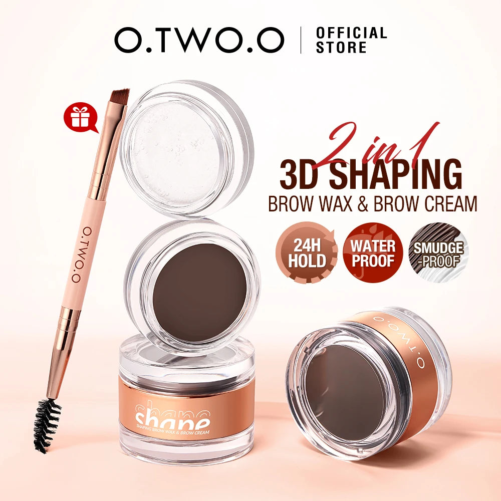 2-in-1 Eyebrow Pomade & Gel – Creamy Texture, Waterproof & Long-Lasting Finish