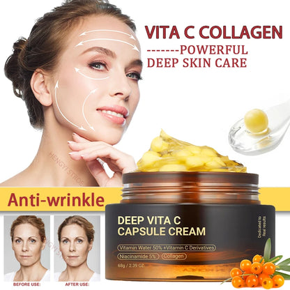 Anti Wrinkle Vita C Capsule Cream Collagen Face Anti Aging