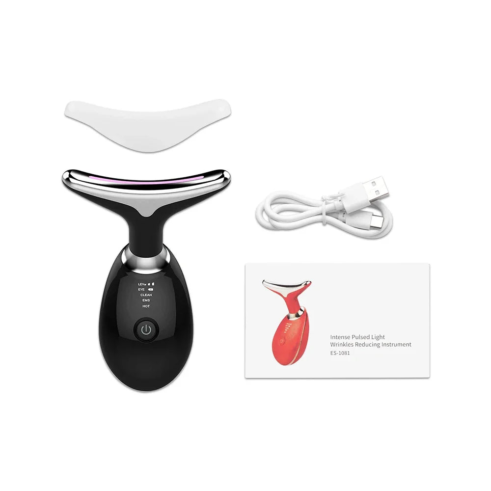USB Face Massager with EMS & Photon Therapy – Facial Lifting and Neck Tightening Device
