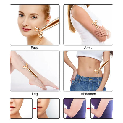 Y-Shaped 3D Face & Body Roller + Gua Sha Scraper – Skin Lifting and Muscle Relaxation Tool