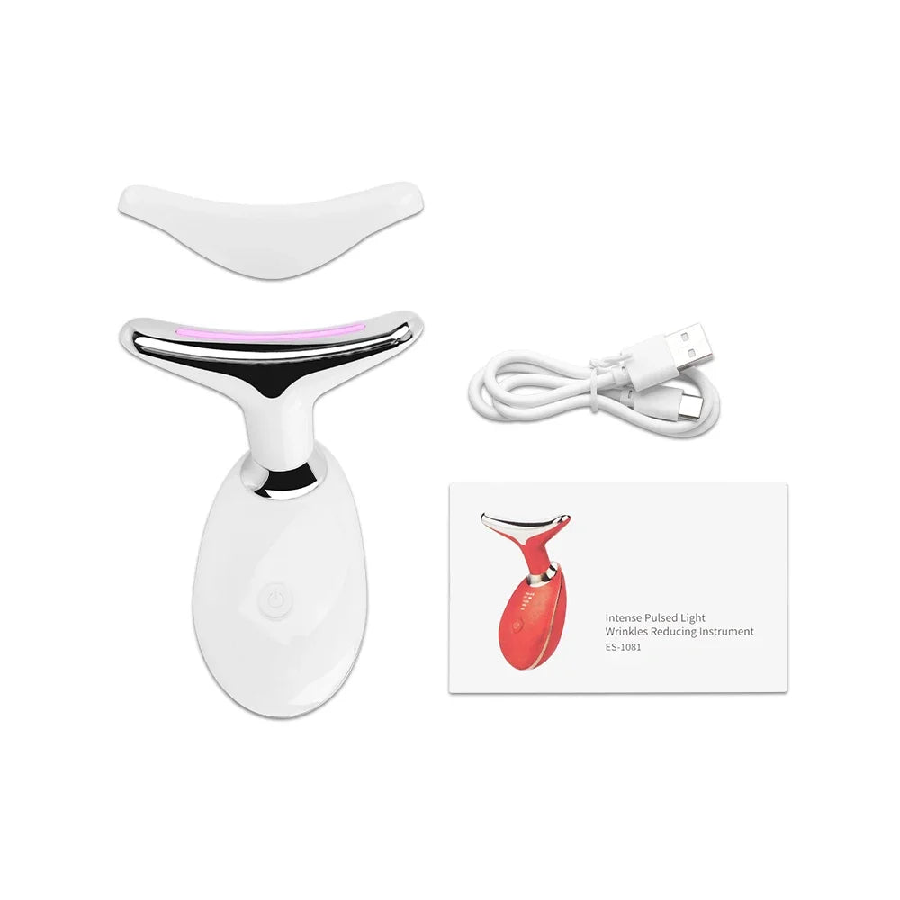 USB Face Massager with EMS & Photon Therapy – Facial Lifting and Neck Tightening Device