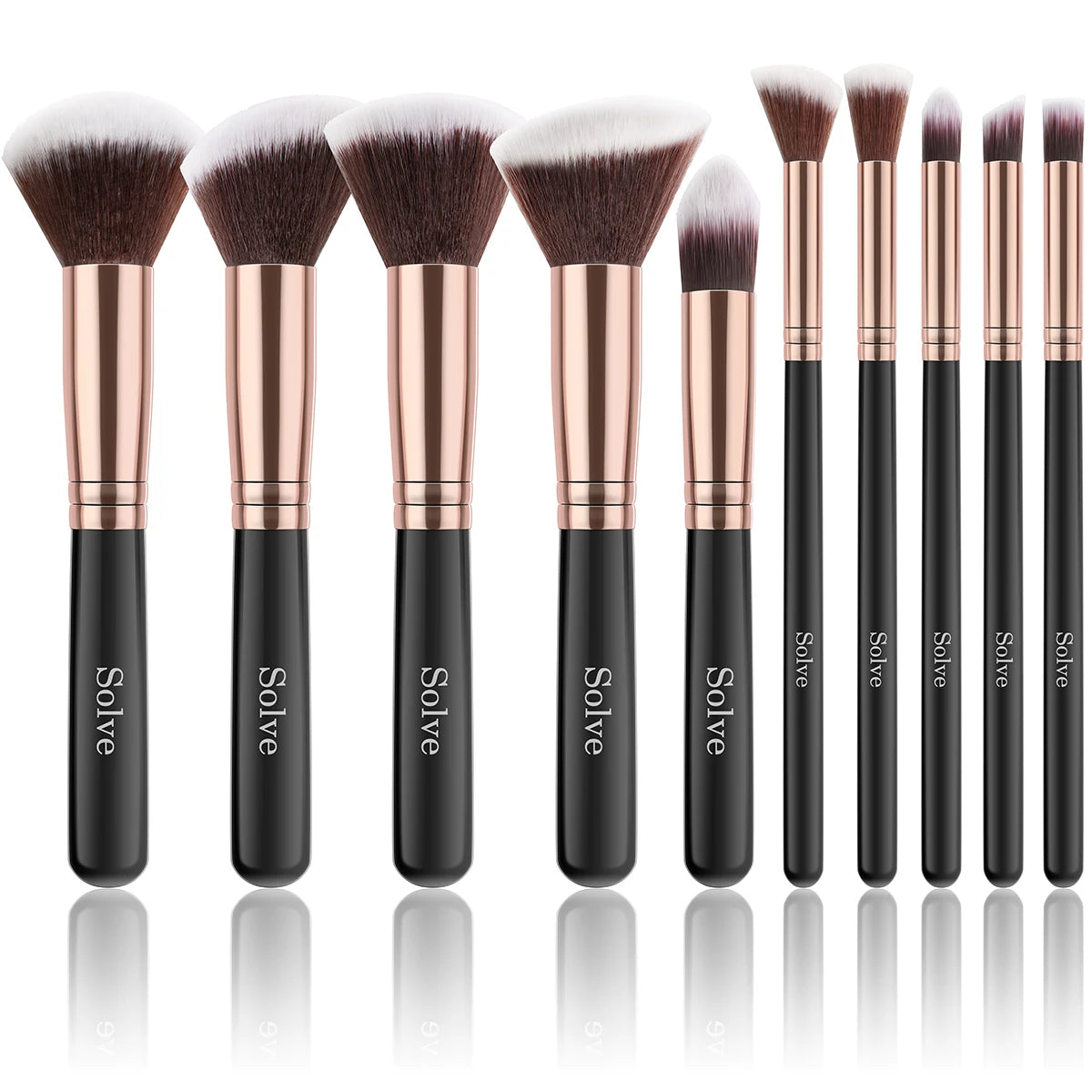 Pro 10-Piece Black Makeup Brush Set