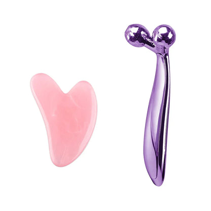 Y-Shaped 3D Face & Body Roller + Gua Sha Scraper – Skin Lifting and Muscle Relaxation Tool