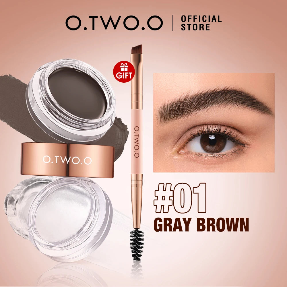 2-in-1 Eyebrow Pomade & Gel – Creamy Texture, Waterproof & Long-Lasting Finish