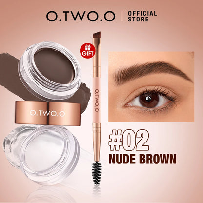 2-in-1 Eyebrow Pomade & Gel – Creamy Texture, Waterproof & Long-Lasting Finish