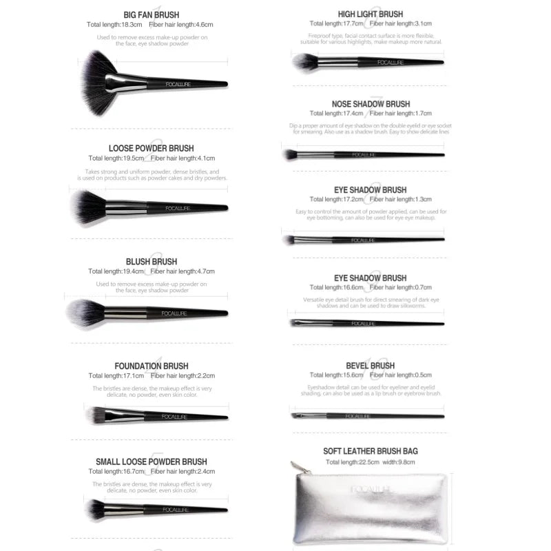 6/10 Pcs Soft Makeup Brushes