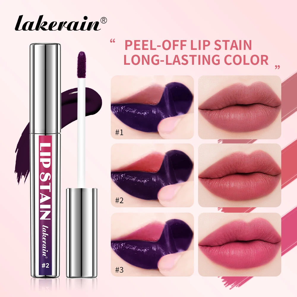 3 Colors Peel Off Lip Stain Reveal Long Lasting