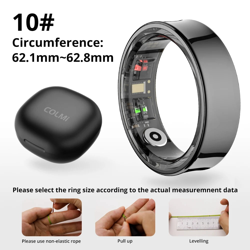 COLMI R09 Smart Ring For Men Women, Heart Rate Blood Oxygen Monitoring,