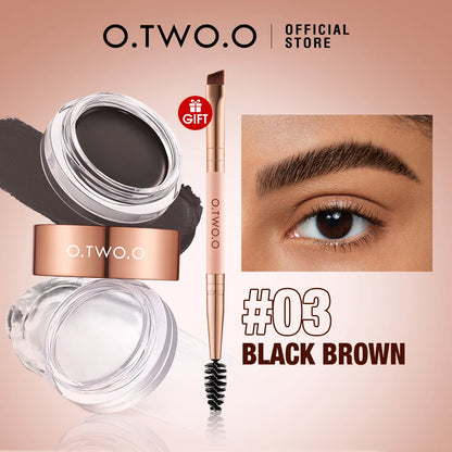 2-in-1 Eyebrow Pomade & Gel – Creamy Texture, Waterproof & Long-Lasting Finish