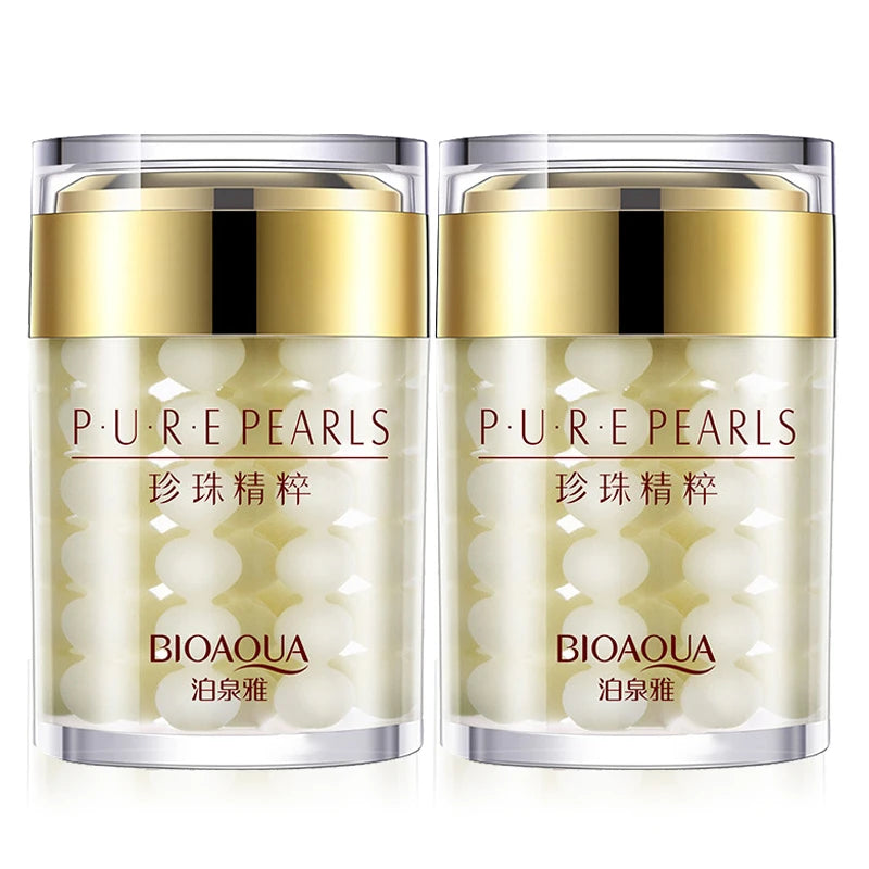 2pcs Pure Pearl Face Cream Moisturizing Skin Firming Hydrating Facial Cream