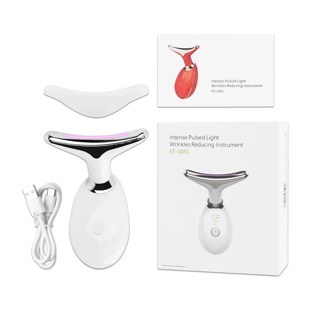 USB Face Massager with EMS & Photon Therapy – Facial Lifting and Neck Tightening Device