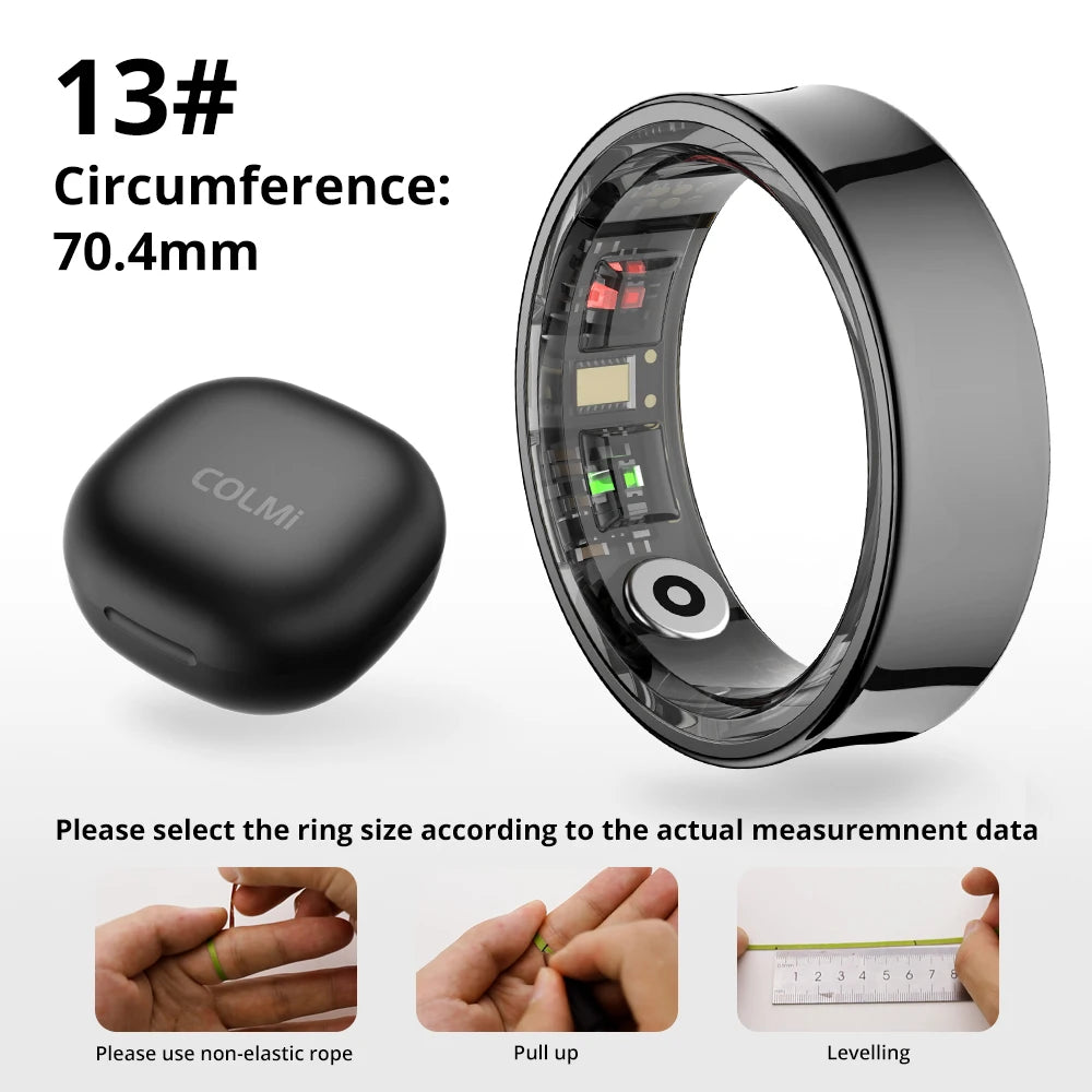 COLMI R09 Smart Ring For Men Women, Heart Rate Blood Oxygen Monitoring,