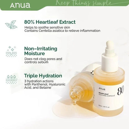 Anua Calming Moisturizing Set Heartleaf 80%