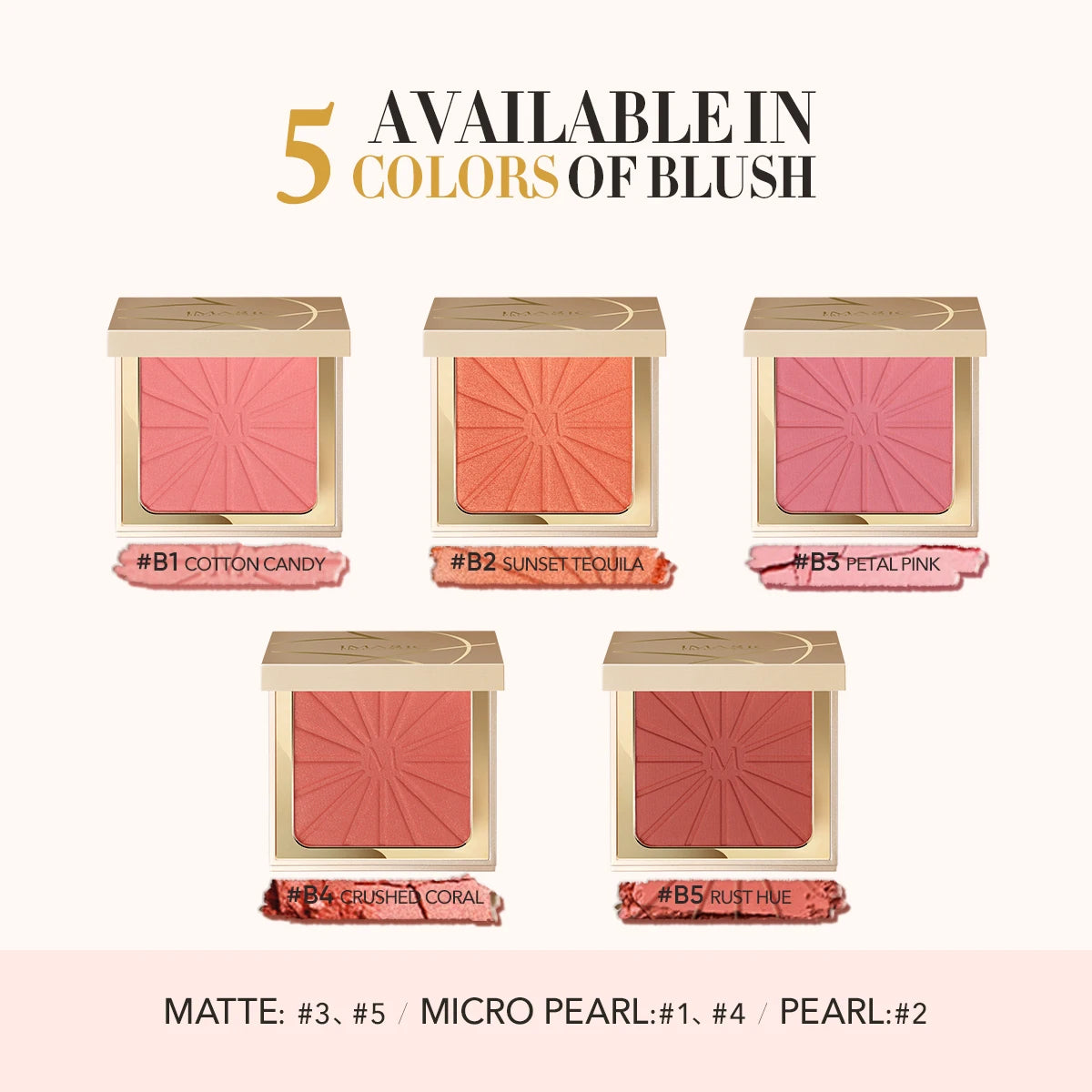 Brightening Highlighter&Cheek Blush Palette Professional