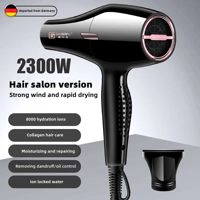 Professional Hair Dryer 3000W – High Power, Blue Light Ion Technology & Low Noise for Salon and Home Use