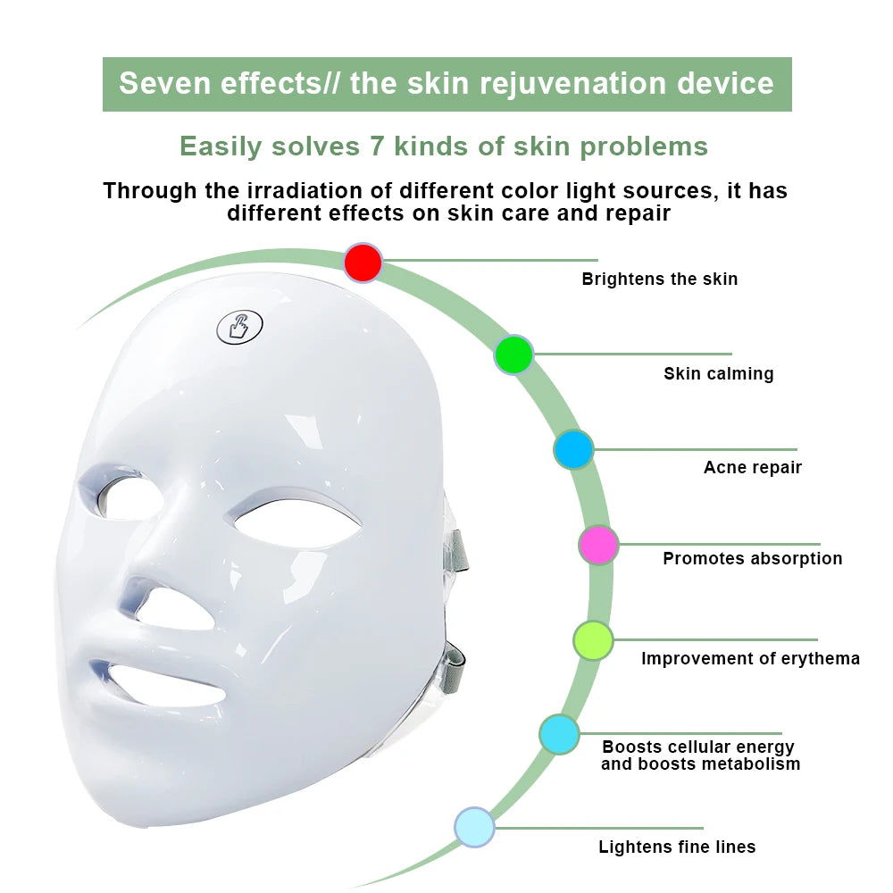 7-Color LED Facial Mask – Skin Rejuvenation