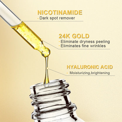 Niacinamide Serum Hyaluronic Acid for Face 24K Gold