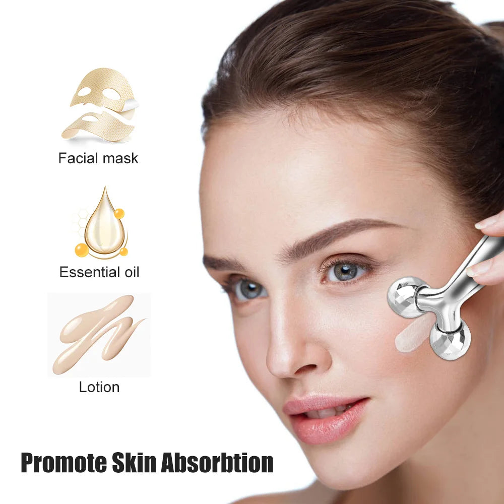 Y-Shaped 3D Face & Body Roller + Gua Sha Scraper – Skin Lifting and Muscle Relaxation Tool