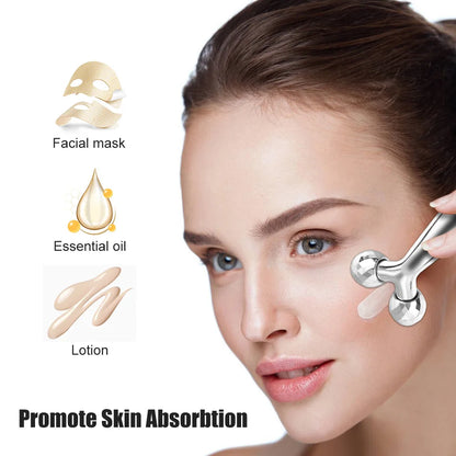 Y-Shaped 3D Face & Body Roller + Gua Sha Scraper – Skin Lifting and Muscle Relaxation Tool