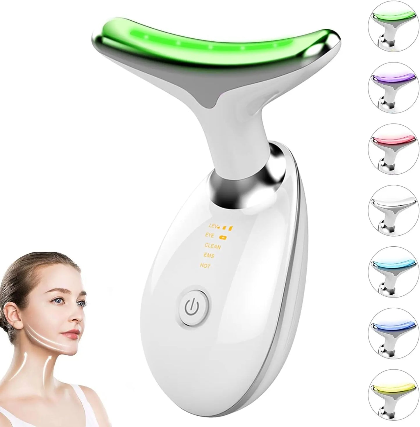 USB Face Massager with EMS & Photon Therapy – Facial Lifting and Neck Tightening Device