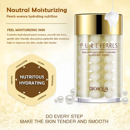 2pcs Pure Pearl Face Cream Moisturizing Skin Firming Hydrating Facial Cream